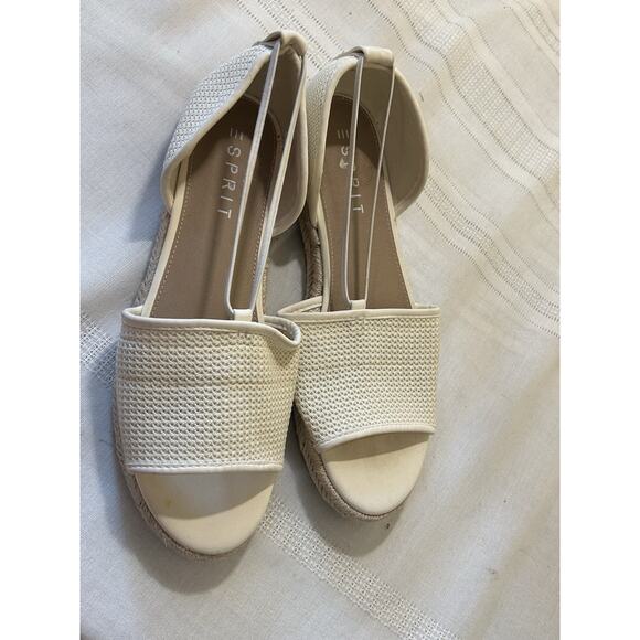 ESPRIT Ada Espadrilles Ivory New Size 10 11 10.5 Womens Strap Sandals Dressy - Picture 1 of 5